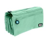 Estuche Portatodo Cuádruple con 4 Cremalleras para Material Escolar (Menta Soft)