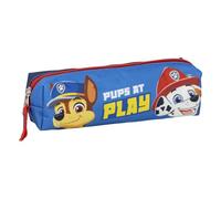 Estuche Portatodo de Patrulla Canina - Color Azul - 20x5,5x5,5 cm - Fabricado en Poliéster - Cierre de Cremallera - Estampado de Chase y Marshall - Producto Original Diseñado en España