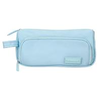 Estuche portatodo liderpapel minibag 2 cremalleras con bolsillo interior azul pastel 211 x 100 x 70 mm - IK79