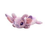 Estuche Portatodo Peluche Stitch Angel Niña y Niño - Estuche Escolar Suave 100% Poliéster con Cremallera, Diseño 3D Color Lila, Licencia Oficial Disney para Cole y Regalo