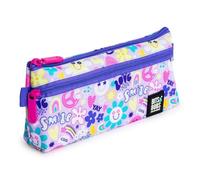 Estuche Portatodo Plano Grafoplás Bits Bobs Design 2 Cremalleras 10x23 cm Gran capacidad