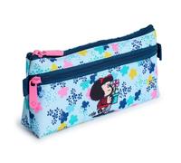 Estuche Portatodo Plano Grafoplás Bits Bobs Design 2 cremalleras bolsillo frontal 23x10 cm
