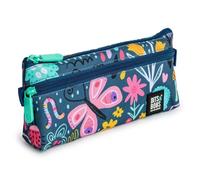 Estuche Portatodo Plano Grafoplás Design Bits Bobs 2 Cremalleras 23x10 cm Gran Capacidad
