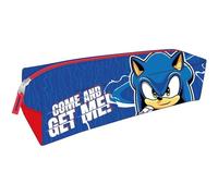 CERDÁ LIFE'S LITTLE MOMENTS Estuche Portatodo Rectangular de Sonic - Color Azul - 20x5,5x5,5 cm - Fabricado en Poliéster - Cierre de Cremallera - Producto Original Diseñado en España