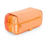 Estuche Portatodo Triple Blush Edition - Ref. 58305N - 3 Grandes Apartados de Cremallera con Solapa de Cierre de Velcro - Edición Colores Pastel (Sunset)