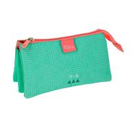 Estuche Portatodo Triple Plano Grafoplás Kūru Turquesa 22.5 x 12 x 14 cm