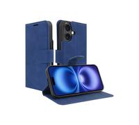 Estuche portfolio "Premium" para Apple iPhone 16, Azul