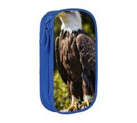 Estuche práctico con estampado de águila voladora con múltiples compartimentos, para oficina, viajes, escuela, arte, suministros diarios, Blue, Talla única, Bolsillo para el paquete