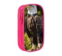 Estuche práctico con estampado de águila voladora con múltiples compartimentos, para oficina, viajes, escuela, arte, suministros diarios, Pink, Talla única, Bolsillo para el paquete