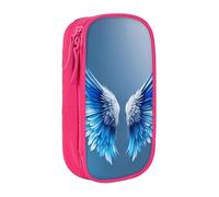 Estuche práctico con estampado de alas de ángel con múltiples compartimentos, para oficina, viajes, escuela, arte, suministros diarios, Pink, Talla única, Bolsillo para el paquete