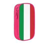 Estuche práctico con estampado de bandera de Italia con múltiples compartimentos, para oficina, viajes, escuela, arte, suministros diarios, Pink, Talla única, Bolsillo para el paquete