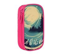 Estuche práctico con múltiples compartimentos para oficina, viajes, escuela, arte, suministros diarios con texto en inglés "Not All Who Wander are Lost", Pink, Talla única, Bolsillo para el paquete