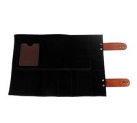 Estuche profesional for tijeras de peluquero, cuero sintético, for Para guardar herramientas de peluquería(Black)