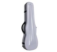 Estuche profesional para viola de 16 pulgadas, estuche rígido para viola de fibra de carbono con higrómetro, impermeable, liviano, correas dobles para los hombros, fácil de transportar (Color : White