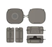 Estuche Protector Auriculares para Beats Powerbeats Fit Estuche de TPU a Prueba de Golpes y Polvo Que Ofrece protección Total, con Llavero, Gris