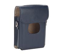 Estuche Protector de Cámara de PU para Instax Mini Link 2, Correa de Hombro de 54.3in para Cubierta de Cámara Instantánea, Bolso de Cámara de Cuero de PU de Color Puro de Alto (Azul)