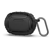 Estuche Protector para Beats Studio Buds, TPU Soft Earbuds Skin Cover Carcasa con Llavero, anticaída, Apertura precisa, Bolsa de Transporte portátil (Negro)