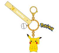 Estuche protector para coleccionistas de Pokémon, llavero de Pikachu, mascota popular, artículo oficial, doble cara, ligero y compacto.