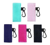 Estuche Protector Para Lápiz Labial De 5 Piezas, Estuche Elástico Para Lápiz Labial, Estuche Para Lápiz Labial Con Gancho, Estuche Portátil Para Lápiz Labial