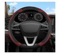 Estuche Protector para Seat para Ibiza para Exeo para Ateca PU Cubiertas De Cuero para Volante De Coche 38CM 15 "Accesorios De Interior De Coche(Vino Rojo)