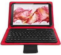 Funda Universal Phoenix Para Tablet Hasta 10 Pulgadas Universal Teclado Bluetooth Roja