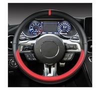 Estuche Protector Protector Cuero Microfibra para Volante Coche Accesorios para Ford para Mustang 2015-2019 para Mustang GT 2015-2019(Rojo)