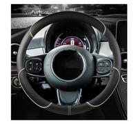 Estuche Protector Protector Cuero Microfibra para Volante Coche, para Fiat 500 2007-2022 para 500E 2020 2021 500L 2014-2018 para 500X 2015-2022(Beige)