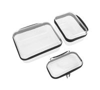 Estuche R GIDO Transparente con Cremallera Paquete de 3 Bolsas Organizadoras Apilables de PVC Duradero para Cosm ticos Accesorios de Maquillaje y Art culos Personales Grosor 120 m
