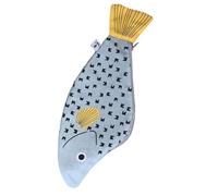 Estuche realista con forma de pez, gran capacidad, con cremallera, bolsa de papelería con estampado de estrellas, tela de lona para escuela, oficina, bolsa de cosméticos con forma de pez