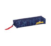 Estuche rectangular con goma elástica de 22 cm de Spider-Man