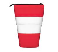 Estuche retráctil vertical con bandera austriaca, almacenamiento diario para escuela, oficina, bolsa de maquillaje