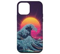 Estuche Retro Wave Sunset para Arte japonés Ocean Vaporwave Carcasa para iPhone 12 Mini
