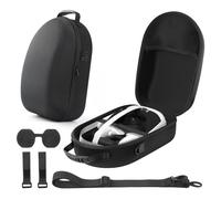Estuche rígido a prueba de golpes con tapa para lentes y brida para Meta Quest (negro)