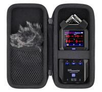 Estuche rígido Aenllosi compatible con Zoom H4essential 32-Bit Handy Recorder, bolsa de malla para protector de viento de grabadora de sonido Zoom (negro, solo estuche).
