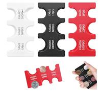 Estuche rígido clasificador de yenes japoneses con 6 ranuras, organizador de monedas duradero para coleccionistas y uso diario, juego de 3 para organización y valor, Negro, rojo y blanco, Bohemio