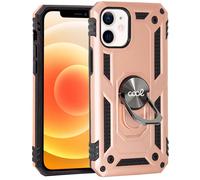 Estuche rígido con anillo para iPhone 12 Mini (oro rosa) - COOL