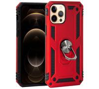 Estuche rígido con anillo para iPhone 12 Pro Max (rojo) - COOL