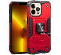 Estuche rígido con anillo para iPhone 13 Pro Max (rojo) - COOL