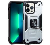 Estuche rígido con anillo para iPhone 13 Pro (plateado) - COOL