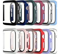 Estuche Rígido De 12 Paquetes Con Protector De Pantalla De Vidrio Templado HD Compatible Con Iwatch Series 8/7/SE/6/5/4, Cubierta Resistente A Los Arañazos En