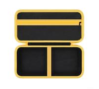 Estuche rígido de almacenamiento de EVA para Fanttik Slim V8 y V10 para mini aspiradora con cremallera suave banda elástica y bolsillo de malla para accesorios, negro y amarillo, 36 x 18 x 11 cm, caja