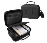 Estuche rígido de almacenamiento EVA para impresoras fotográficas Kodak Dock Plus con separadores ajustables y bolsillo de malla grande, color amarillo caqui (negro)