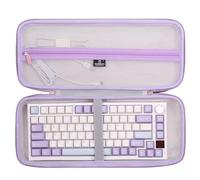 Estuche rígido de almacenamiento para teclado mecánico inalámbrico EPOMAKER Ajazz AK820 Pro 75 %, funda de viaje para teclado EPOMAKER P75, Aula F75, Galaxy70, Aula F75 y MAX (caja a la venta) (morado