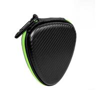 Estuche rígido de EVA para púas de guitarra con particiones para púas de calibre mixto, adorno de escritorio, color negro, 14 x 13 x 3 cm (negro)