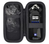 Estuche rígido de transporte Aenllosi compatible con la grabadora de mano Zoom H1essential de 32 bits. Bolsa de malla para el parabrisas de la grabadora de sonido Zoom (negro, solo estuche).