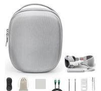 Estuche rígido de viaje para Apple Vision Pro, juego de accesorios Apple VR Vision Pro con funda de transporte compacta, soporte para batería, cable de carga rápida de 100 W y varios accesorios