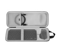 Estuche rígido de Viaje para Teclado Geekria Compatible con Logitech MX Keys Mini + MX Master 4 / 3S, Funda para Teclado y ratón (Gris Oscuro)