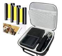 Estuche rígido de viaje y tinta KP-108IN de 3 colores y 108 hojas de papel de 4 x 6 para impresora fotográfica compacta inalámbrica Canon Selphy CP1300/CP1200/CP1500 (funda negra + tinta + papel