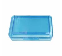 Estuche rígido doble con tapa a presión, gran capacidad, plástico translúcido, estuche duro para niños y adultos, para bolígrafos, escuela, oficina, suministros de papelería, Blue, 20.5cm*12.5cm*5cm