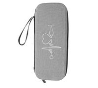 Estuche Rígido EVA Gris para Estetoscopio, Ligero y Portátil | Compartimentos Dedicados, Diseño Minimalista Moderno, Uso Clínico y Doméstico, para Herramientas Diagnósticas